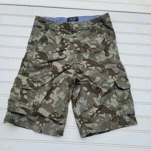 Kion D Boys Camo Green Cargo 100% Cotton Shorts Sz 10